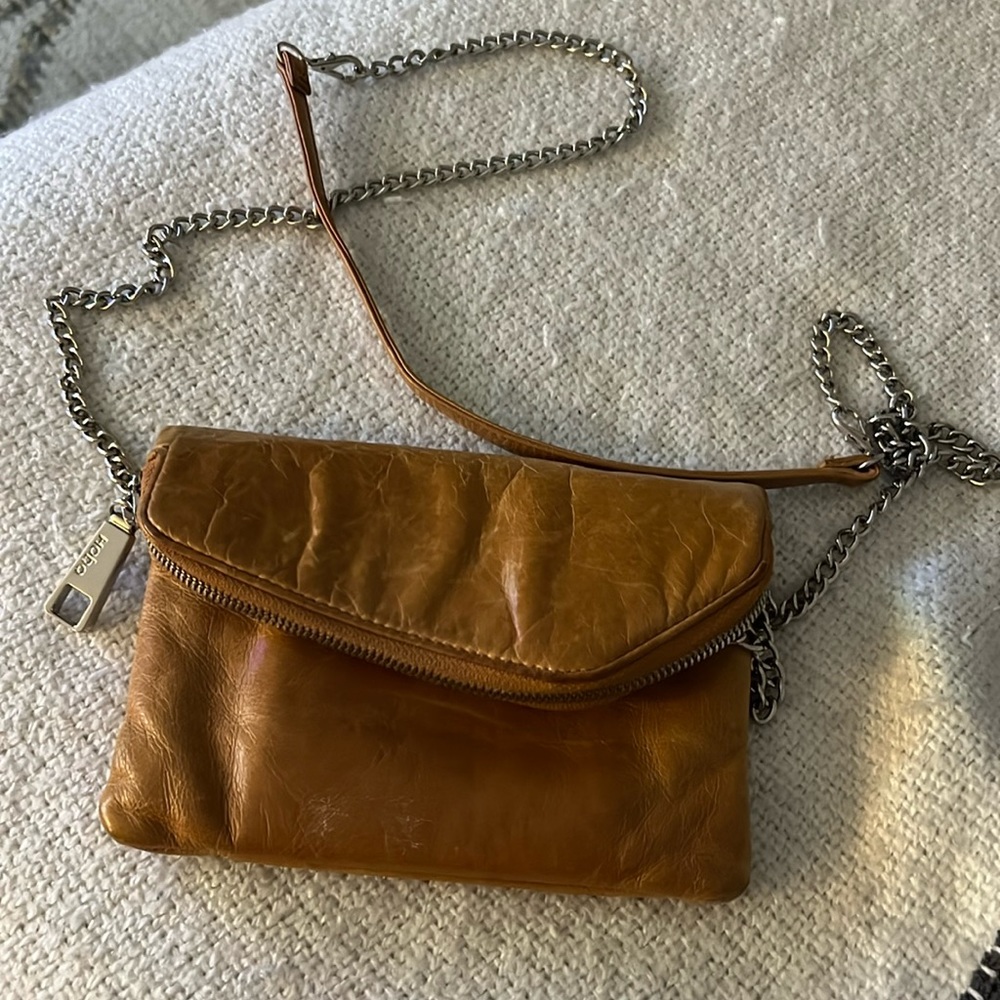 Hobo Daria Crossbody Clutch Bag ~ Removable Strap Leather Travel Casual